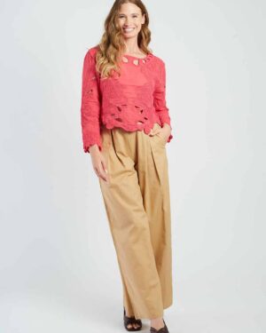 RENE DERHY ELEONORE BLOUSE FUCHSIA