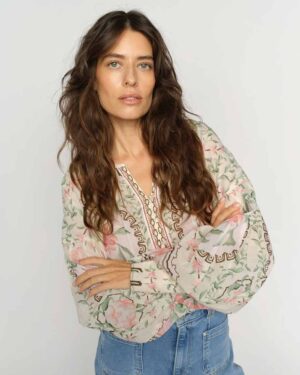 MOS MOSH WYLDE ORCHID BLOUSE TURF GREEN