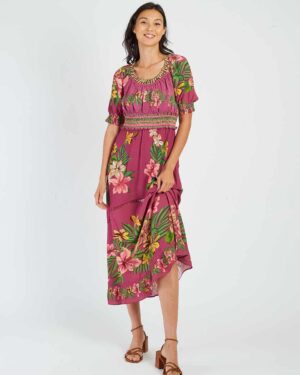 RENE DERHY MIRELLA DRESS ROSE