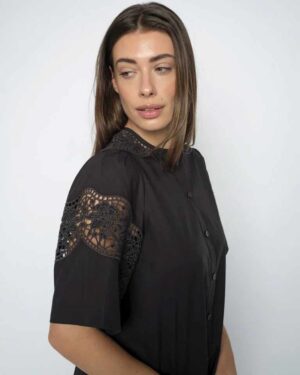 MOS MOSH ROOMA COTONI SHIRT BLACK