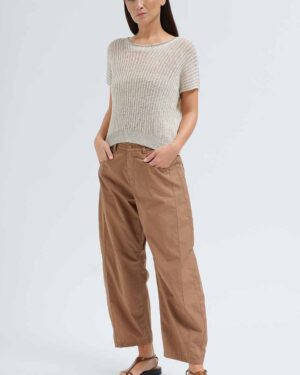 TRANSIT BOAT NECK OVERSIZE KNIT - SAND