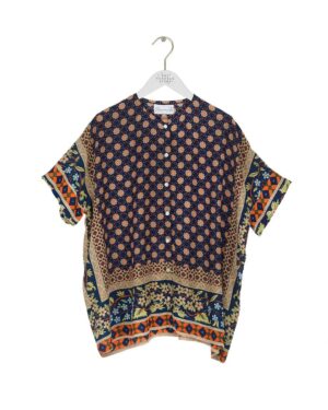 ONE HUNDRED STARS TEA BLOUSE MOORISH BLUE