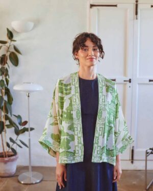 ONE HUNDRED STARS KIMONO GIANT WILLOW GREEN