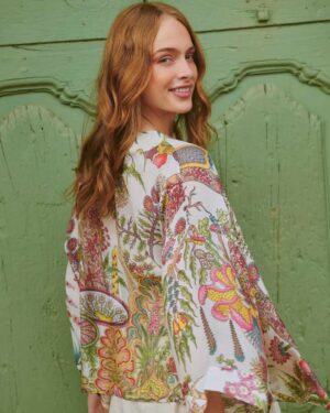 ONE HUNDRED STARS KIMONO BOHO GARDEN CREAM