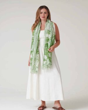 ONE HUNDRED STARS  SCARF GIANT WILLOW GREEN