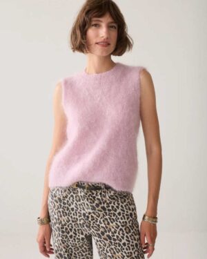 SUMMUM WOMAN SPENCER MOHAIR TOP PINK