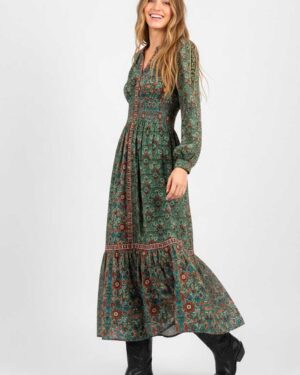 RENE DERHY FANETTE DRESS GREEN