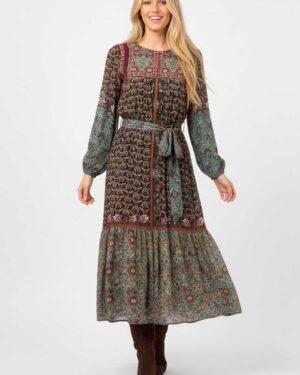 RENE DERHY FARAH DRESS GREEN