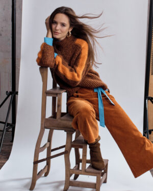 LA FEE MARABOUTEE GARBO MOHAIR BLEND PULLOVER CURCUMA