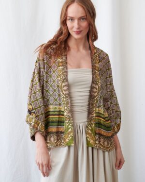 ONE HUNDRED STARS KIMONO AMULET GREEN