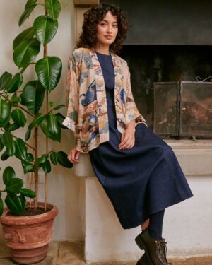 ONE HUNDRED STARS KIMONO HUMMINGBIRD NUDE