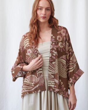 ONE HUNDRED STARS KIMONO ROSA BROWN