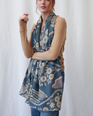 ONE HUNDRED STARS SCARF ROSA BLUE