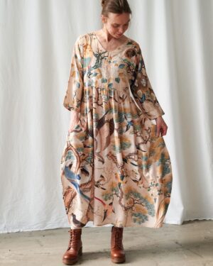 ONE HUNDRED STARS TULIP DRESS HUMMINGBIRD NUDE