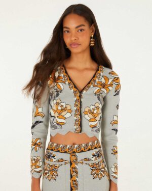 FARM RIO KNIT TOP STAINED GLASS