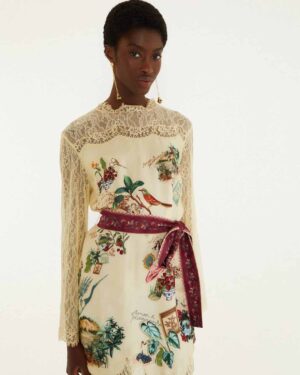 FARM RIO BIRD POETRY MINI DRESS
