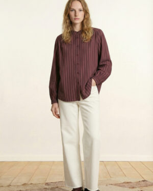 LA FEE MARABOUTEE GOVINA BLOUSE AUBERGINE