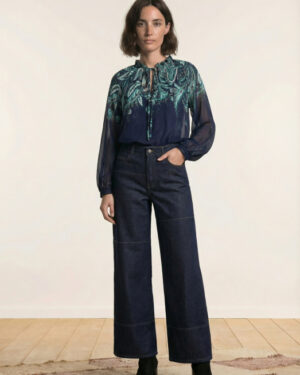 LA FEE MARABOUTEE GREENE TOP MARINE/PETROL