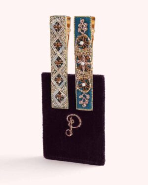POWDER BARRETT DIAMONDAND FLOWER TRIO - SET OF 2