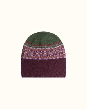 ERIBE ALLOA MERINO BEANIE TYRIAN THISTLE