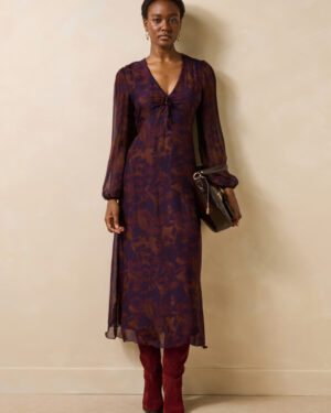 HUMILITY DEESSE DRESS VIOLET/TANDORI