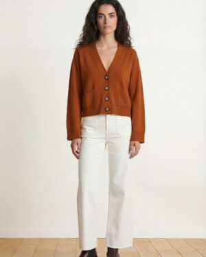 LA FEE MARABOUTEE GEMANA CARDIGAN KNIT COGNAC