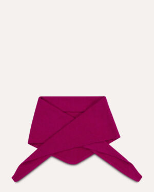 LA FEE MARABOUTEE GUANO TRIANGLE SCARF PURPLE VELVET