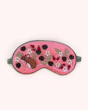 POWDER VELVET EYEMASK MOUSE PINK