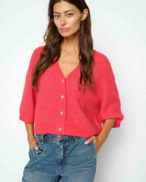 MOS MOSH THORA LIZNET CARDIGAN WATERMELON