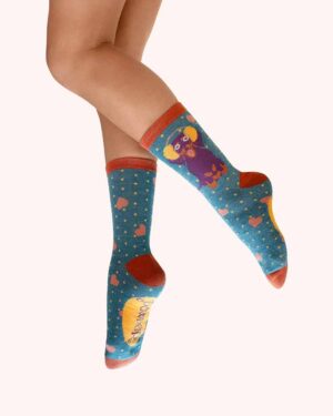 POWDER ANKLE SOCKS SAUSAGE DOG GLITTER