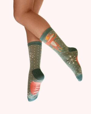 POWDER ANKLE SOCK SKIING MOUSE