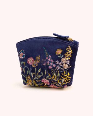 PPOWDER MINI POUCH FLORAL HEDGEROW NAVY