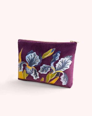 POWDER ZIP POUCH IRIS