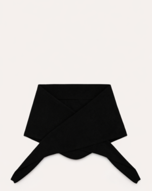 LA FEE MARABOUTEE GUANO TRIANGLE SCARF BLACK