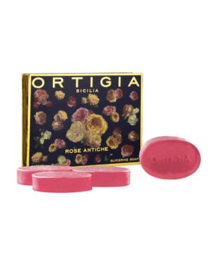 ORTIGIA GLYCERINE SOAP X 4 W/BOX ROSE ANTICHE