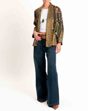 WU'SIDE SHORT KIMONO WITH FLORAL PRINT 26396