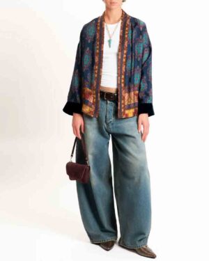 WU'SIDE KIMONO PAISLEY PRINT