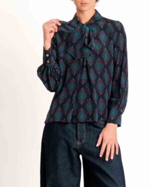 WU'SIDE PUSSY-BOW BLOUSE 26526