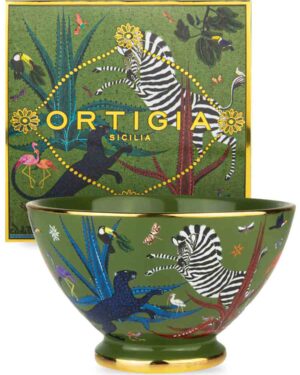 ORTIGIA CERAMIC BOWL JUNGLE GREEN