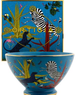 ORTIGIA CERAMIC BOWL JUNGLE BLUE