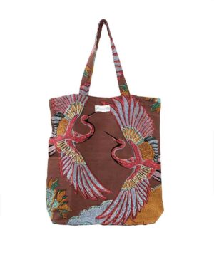 ONE HUNDRED STARS CANVAS BAG CRANE BROWN