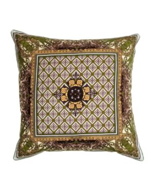 ONE HUNDRED STARS VELVET LARGE CUSHION AMULET GREEN