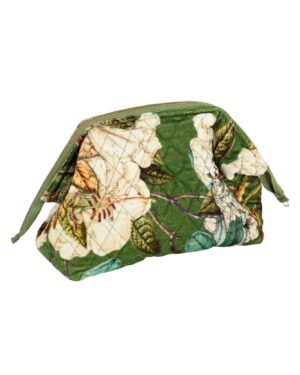 ONE HUNDRED STARS VELVET POUCH RHODOLEIA GREEN